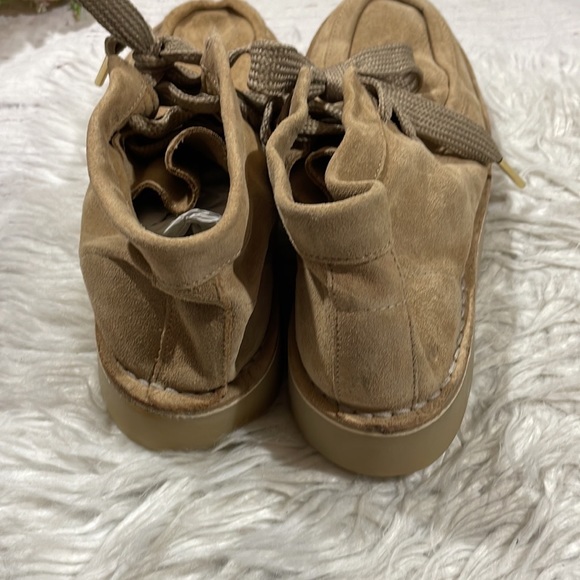 Free People Leather Tan Lace Up Suede Ashton Ankle Boot - Picture 4 of 10